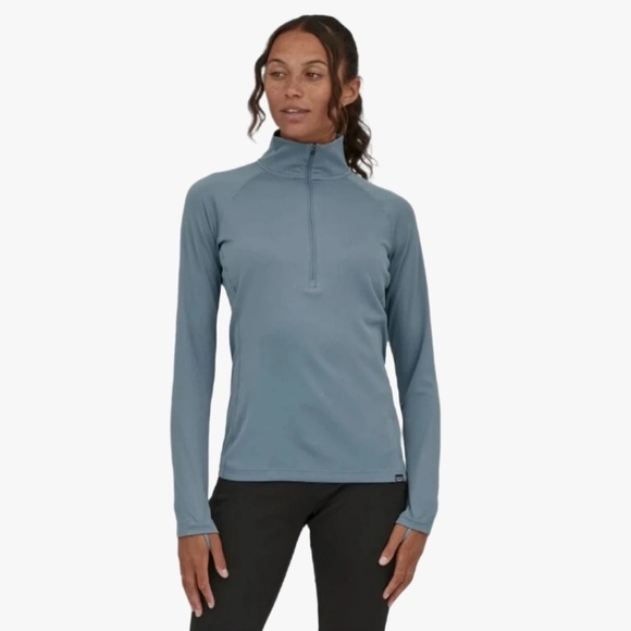Patagonia Women Medium Capilene Long Sleeve Mock Neck Pullover 1/4 Zip Sweater - Picture 13 of 13